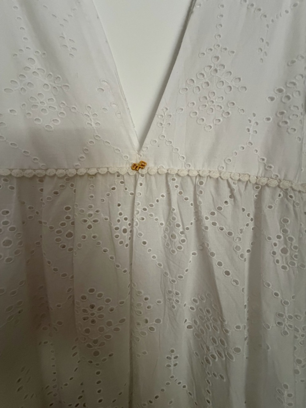 Pilyq White and Rose Gold Labeled Garment